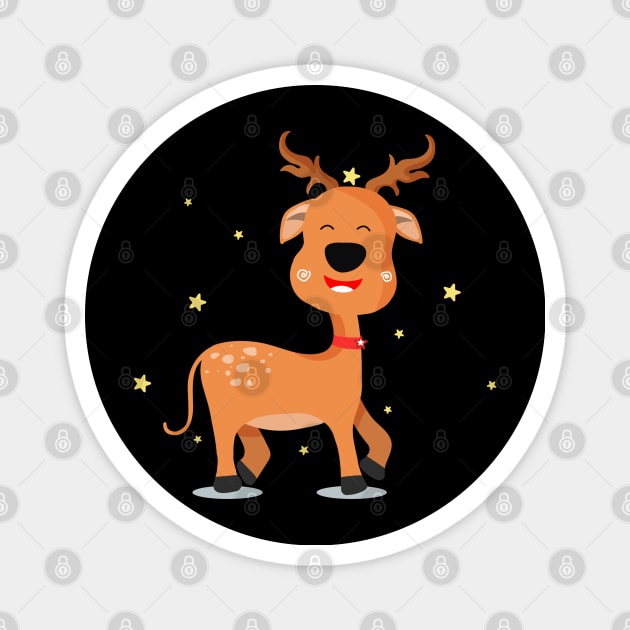 Reindeer Christmas Magnet by Clothes._.trends